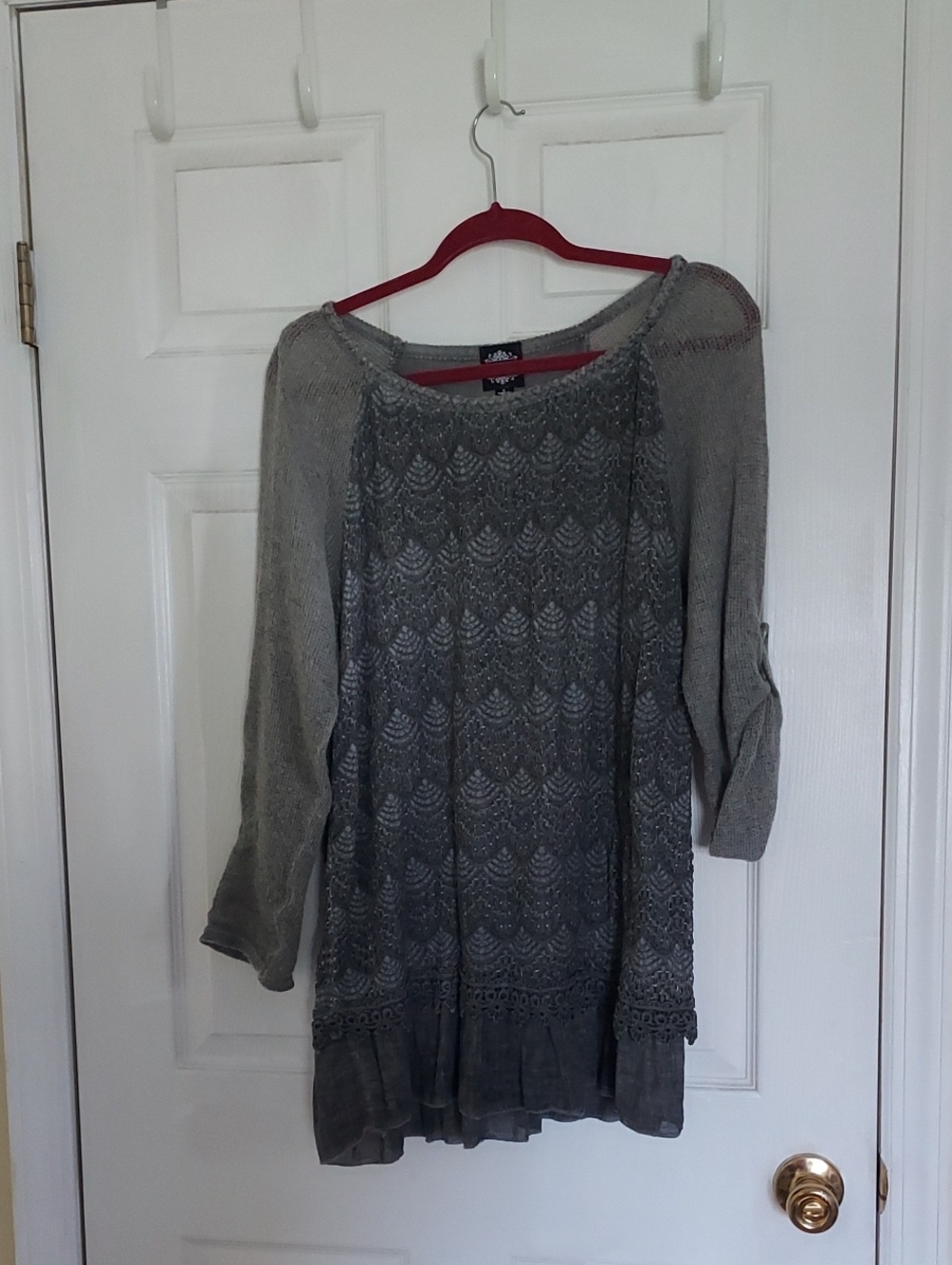 Le Marais Grey Mini Dress Or Tunic Sz Med Made In Italy